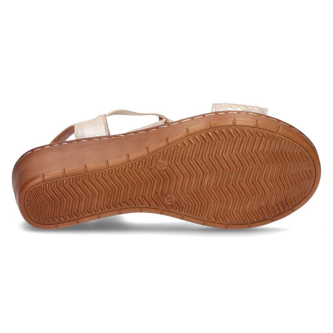 Skórzane sandały Artiker 46C2390 beżowe