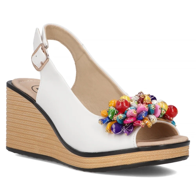 Leather sandals Filippo DS6021/25 WH white