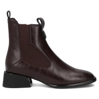 Skórzane botki na obcasie Filippo DBT8136/26 BR brązowe