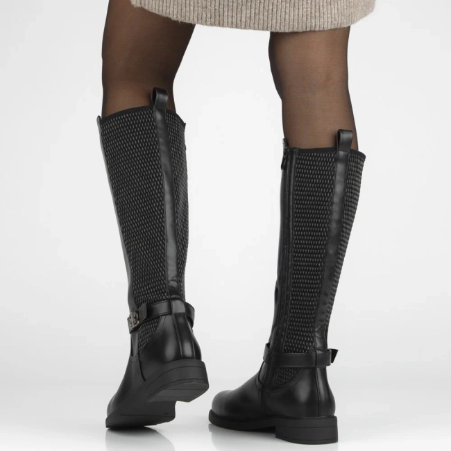 Leather boots Filippo DKZ7331/25 BK black