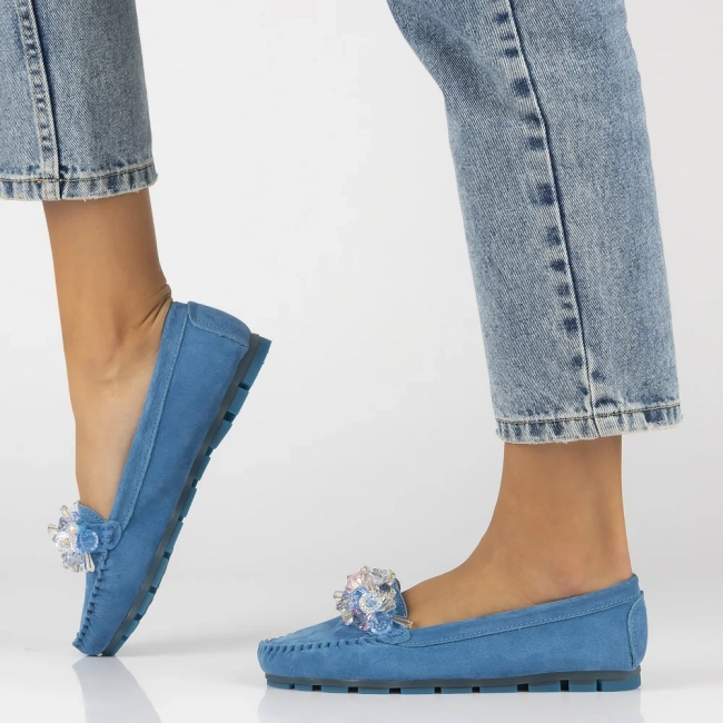 Leather loafers Filippo DP4549/24 BL blue