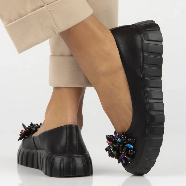 Leather shoes Filippo DP6996/25 BK black