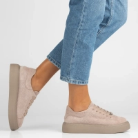 Skórzane sneakersy Filippo DP7502/26 TP beżowe