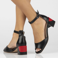 Leather sandals Filippo DS4423/23 BK black