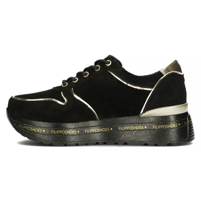 Leather Sneakers Filippo DP3588/22 BK black
