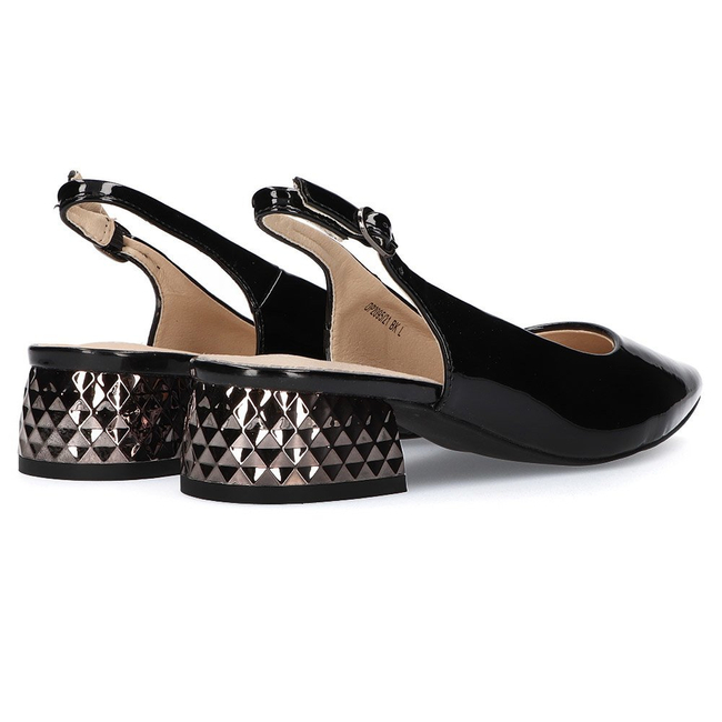 Heeled shoes FILIPPO DP2095/21 BK L black lacquered