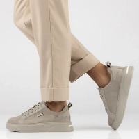 Skórzane sneakersy Filippo DP4580/23 BE szare