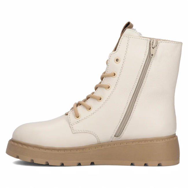 Rieker leather ankle boots 70404-80 cream