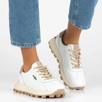 Skórzane sneakersy Filippo DP7498/26 WH białe
