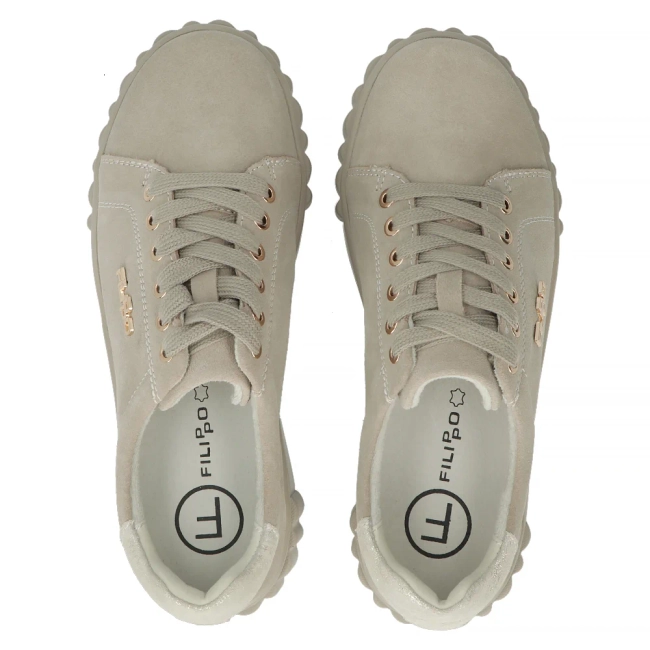 Leather shoes Filippo DP6110/24 BE grey