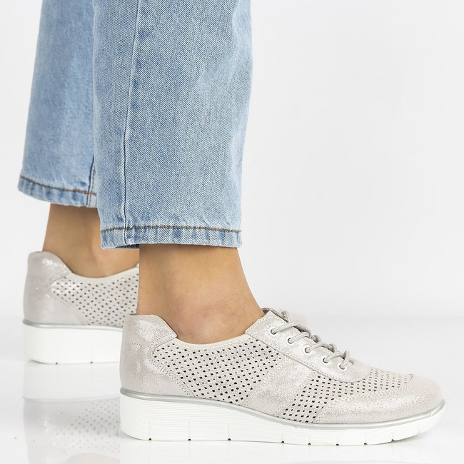 Leather shoes Filippo DP028/20 SI silver