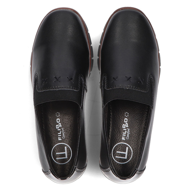 Leather shoes Filippo DP3160/21 BK black