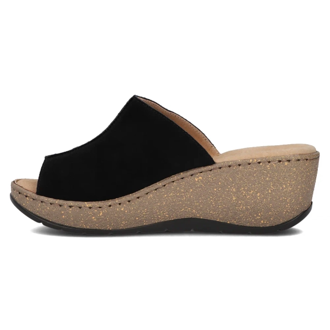 Leather flip-flops Filippo DK6251/24 BK black