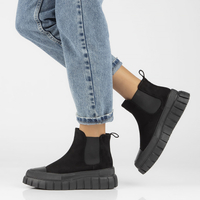 Botki na platformie Filippo DBT4240/22 BK czarne