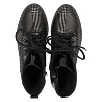 Trzewiki skórzane Filippo 514 szara kratka