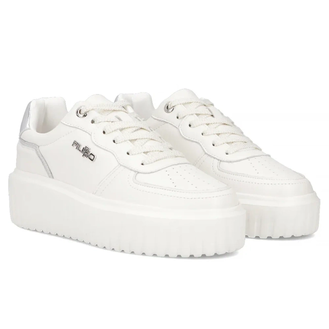 Skórzane sneakersy Filippo DP6726/25 WH białe