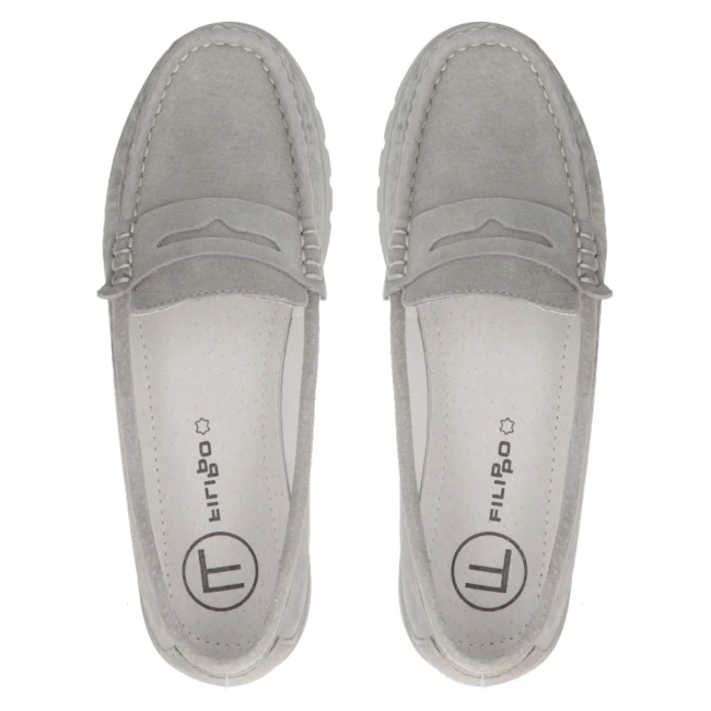 Leather loafers Filippo DP6045/24 GR grey