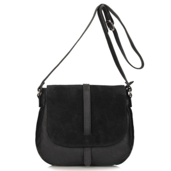 Handbag Toscanio Leather Messenger Bag C42 black