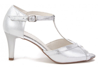 Sandals Filippo 322 silver satin + dot