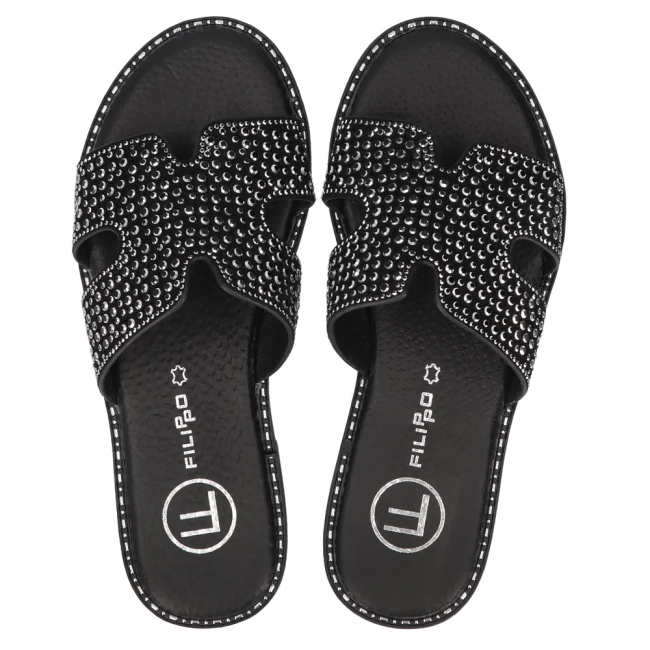 Slippers Filippo DK6973/25 BK black
