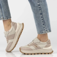 Skórzane sneakersy Filippo DP7003/25 BE beżowe