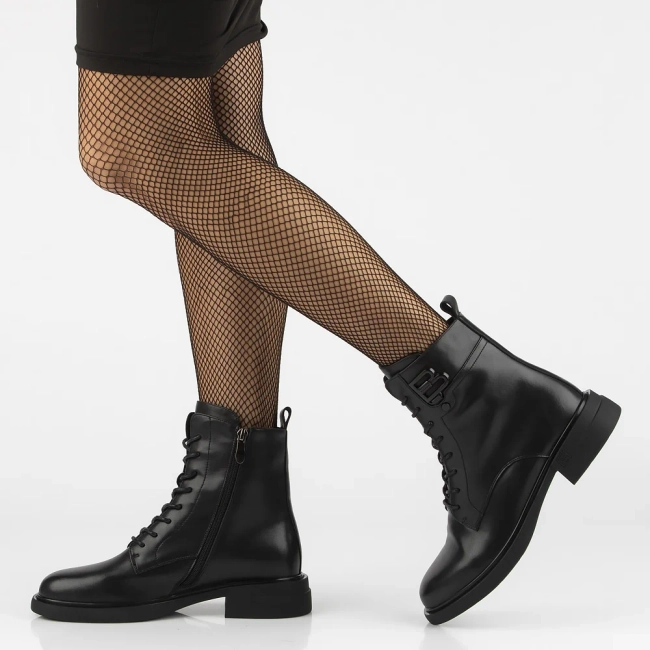 Leather ankle boots Filippo DBT7361/25 BK black