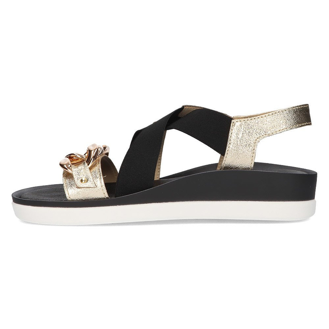Leather sandals Filippo 109 black and gold