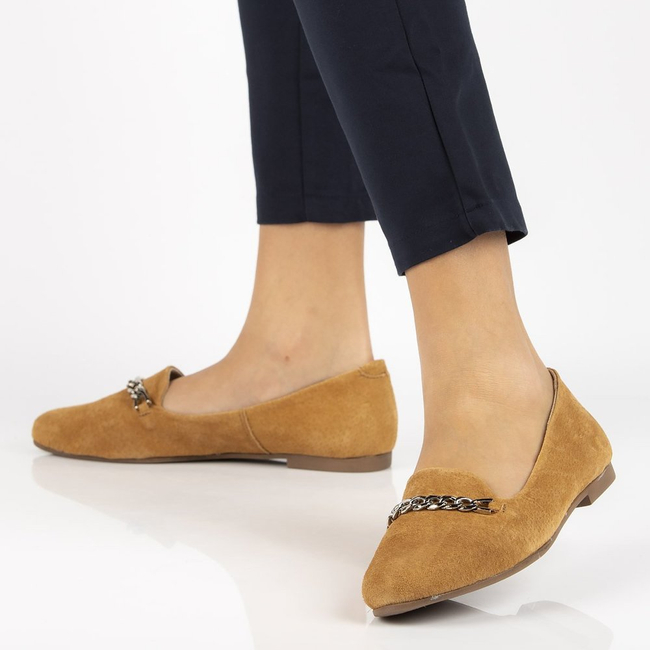 Skórzane mokasyny Filippo DP1219/20 CA Camel