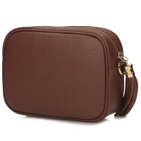 Brown leather handbag Toscanio G88