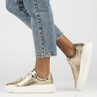 Leather sneakers Filippo DP6729/25 GO gold
