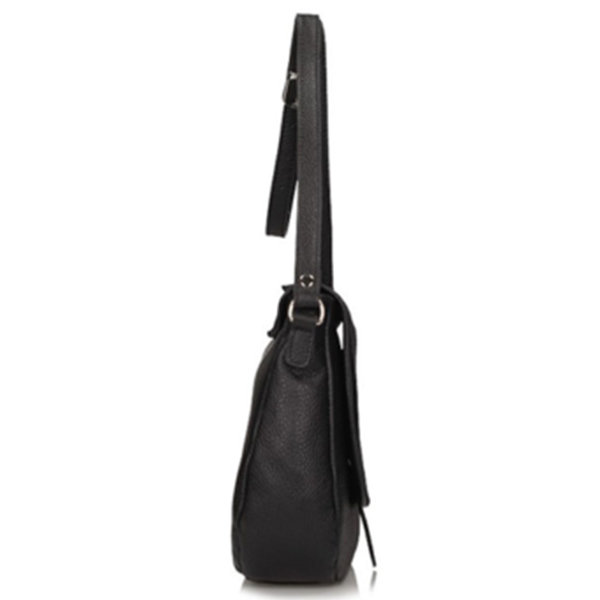 Handbag Toscanio Leather Messenger Bag C42 black