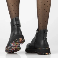 Skórzane botki Artiker 55C0516 czarne