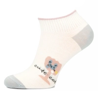 Women's Socks L604-2 white cute cat