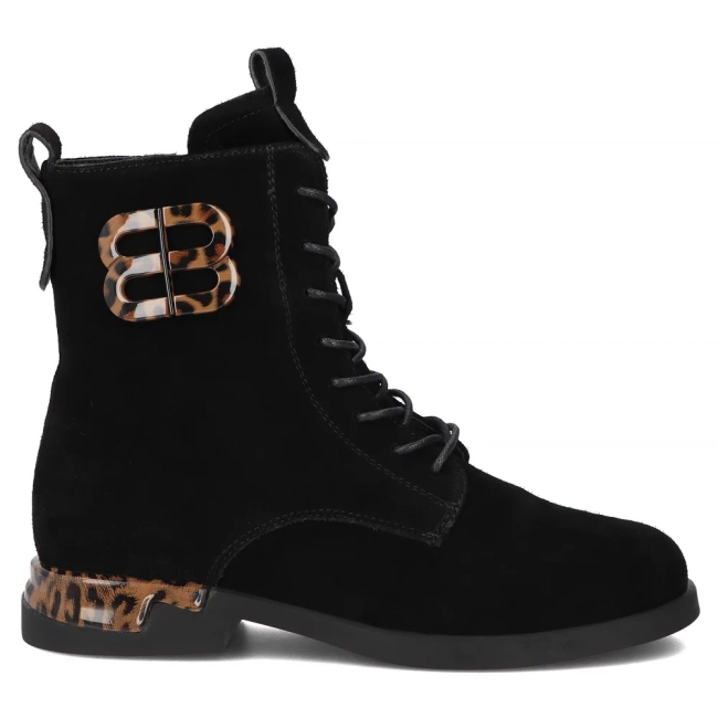 Skórzane botki Filippo DBT7232/25 BK czarne