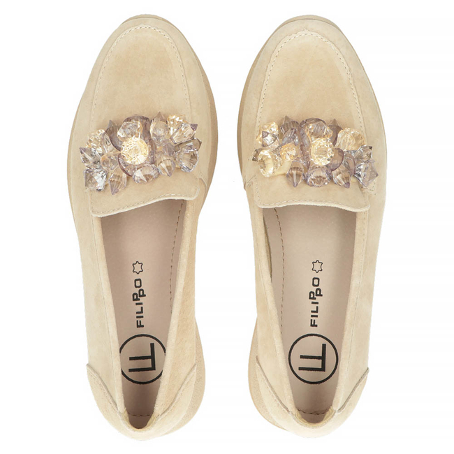 Leather shoes Filippo DP4563/23 BE beige