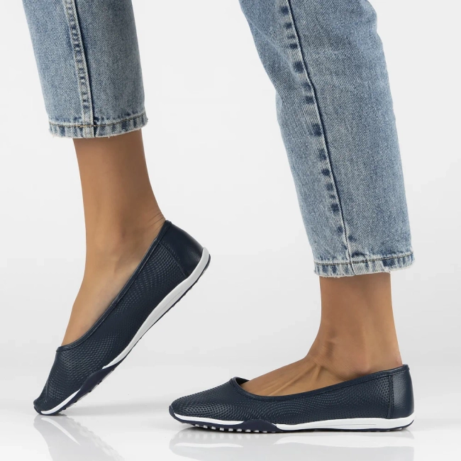 Leather ballerinas Filippo DP3681/25 NV navy blue