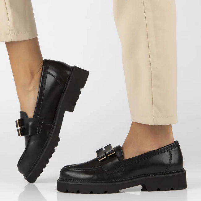 Leather shoes Filippo DP6450/24 BK black