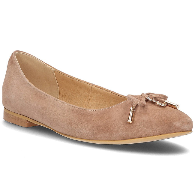 Leather ballerinas Alexio Giorgio 047 beige