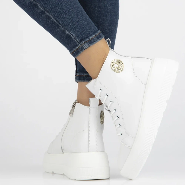 Leather ankle boots DBT6374/24 WH white