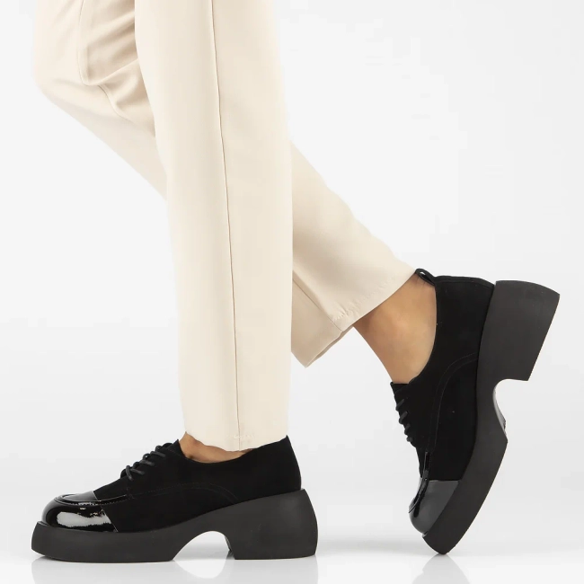 Leather shoes Filippo DP6271/24 BK black