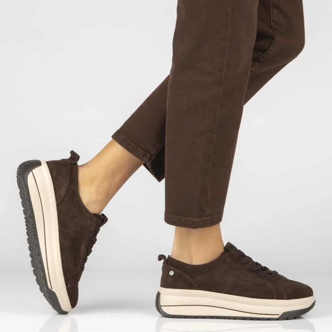 Skórzane sneakersy Filippo DP7959/26 D BR brązowe