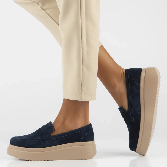 Leather shoes Filippo DP6106/24 NV navy blue