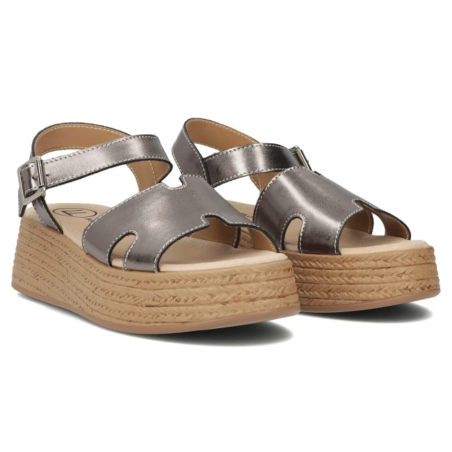 Leather sandals Filippo DS7024/25 GN gun metal