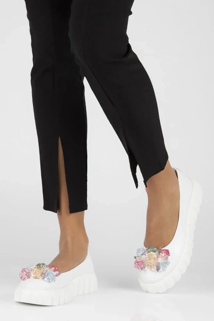 Leather shoes Filippo DP4682/25 WH white