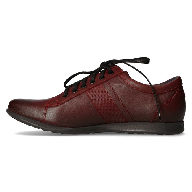 Skórzane półbuty skórzane Filippo 2063 bordowe