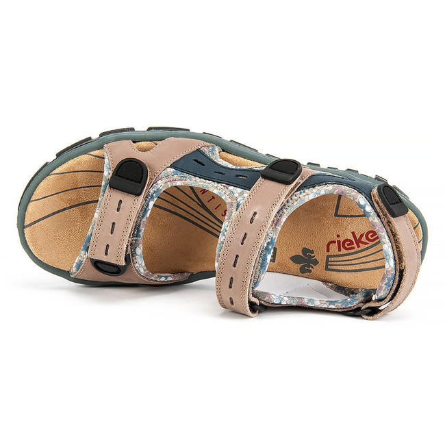 Sandały Rieker 68872-25 brown combination