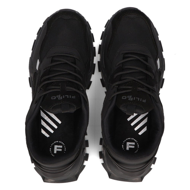 Skórzane buty Filippo MSP2122/21 BK czarne