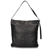 Torebka Toscanio Hobo Skórzana C127 czarna
