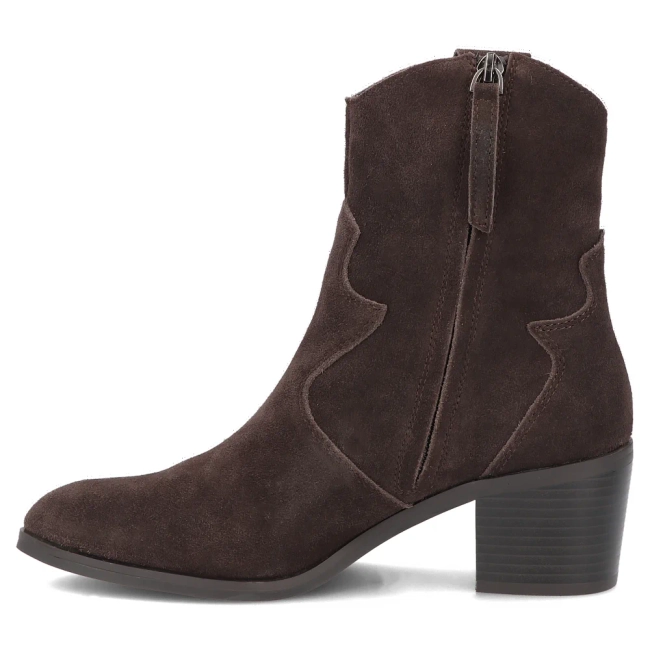 Leather cowboy boots Filippo DBT8043/26 D BR dark brown