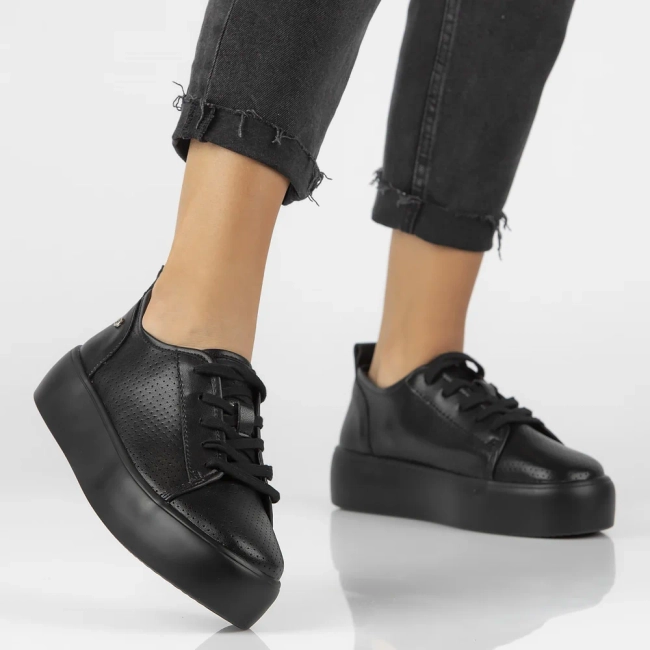 Leather shoes Filippo DP6116/24 BK black